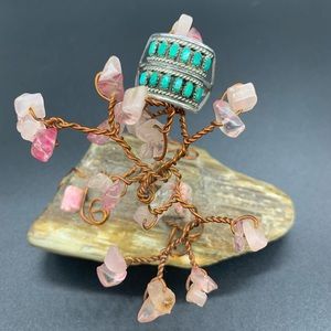 Vintage old pawn Zuni ring, turquoise